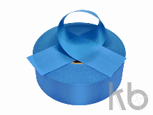 Сатиновая лента ярко-синяя