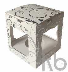 Коробка под шар 65 мм с серебристыми узорами