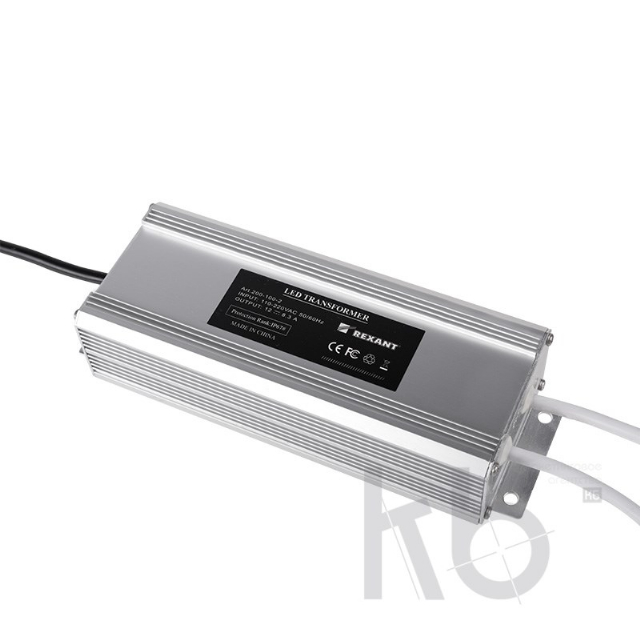 Источник питания 110-220 V AC/12 V DC 8,5 А 100 W с проводами влагозащищенный (IP67)