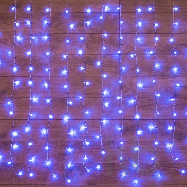 Гирлянда "Светодиодный Дождь"  2,5x2 м, свечение с динамикой, прозрачный провод, 230 В, диоды СИНИЕ
