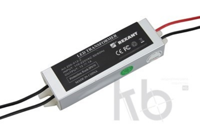 Источник питания 110-220 V AC/12 V DC 1 А 12 W с проводами влагозащищенный (IP67)