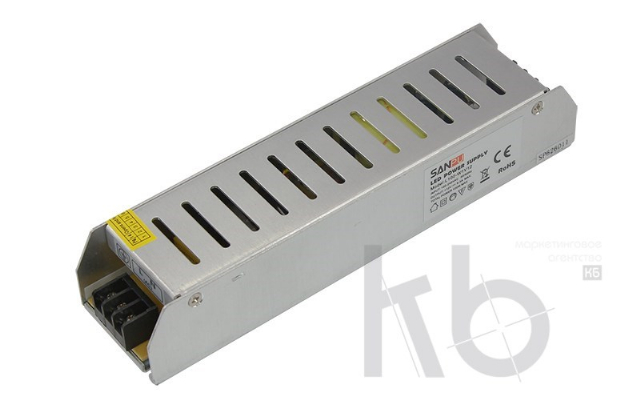 Источник питания компактный 12 V 100 W с разъемами под винт, без влагозащиты (IP23)