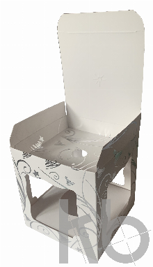 Коробка под шар 65 мм с серебристыми узорами