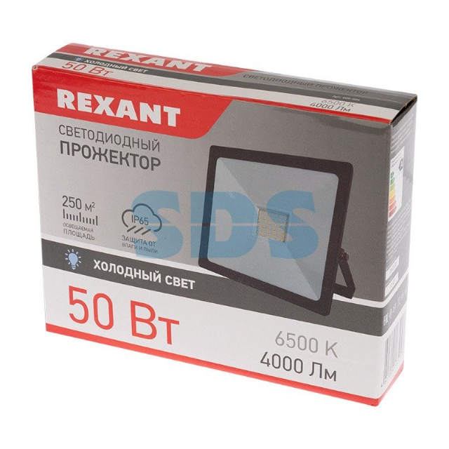 Прожектор светодиодный 50 Вт 200–260В IP65 4000 лм 6500 K холодный свет REXANT