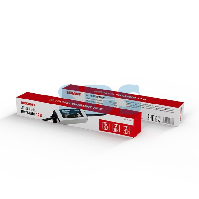 Источник питания 110-220 V AC/12 V DC 3 А 36 W с проводами влагозащищенный (IP67)