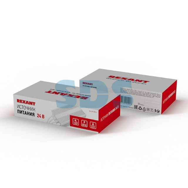 Источник питания тонкий 220 V AC/24 V DC 8,33 А 200 W с проводами, влагозащищенный (IP67)