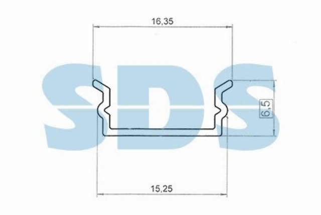 Профиль накладной алюминиевый 1606-2, 2 м REXANT