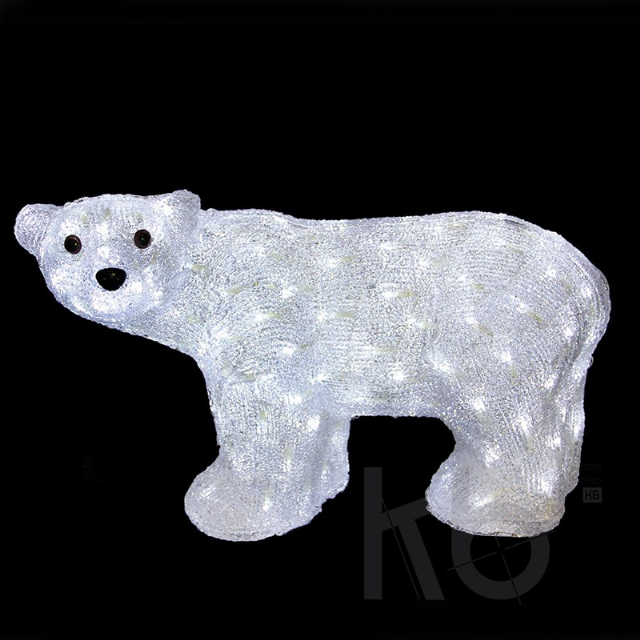 Акриловая светодиодная фигура "Мишка" 60 см, 200 светодиодов, IP65, понижающий трансформатор в комплекте, NEON-NIGHT