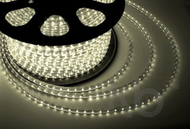 LED лента 220 В, 13х8 мм, IP67, SMD 5050, 60 LED/m, цвет свечения теплый белый