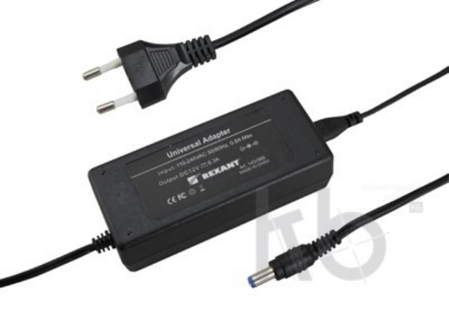 Источник питания 110-220 V AC/12 V DC 9 А 100 W с DC разъемом подключения 5.5х2.1, без влагозащиты (IP23)