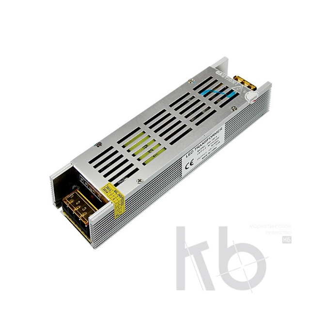 Источник питания  компактный 12 V 16,7 A 200 W с разъемами под винт, без влагозащиты (IP23)