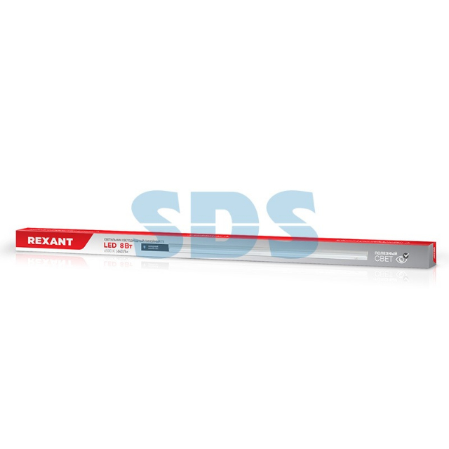 Светильник светодиодный линейный REXANT T5-01 8 Вт 640 Лм 6500 K IP20 564 мм с выключателем и соединителем