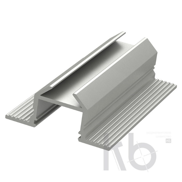 Алюминиевый анодированный профиль накладной/врезной угловой