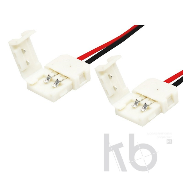 Коннектор соединительный для одноцветных светодиодных лент шириной 8 мм LAMPER