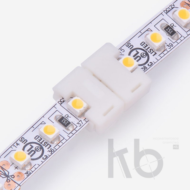 Коннектор стыковочный для одноцветных светодиодных лент шириной 8 мм 120 диодов/метр LAMPER