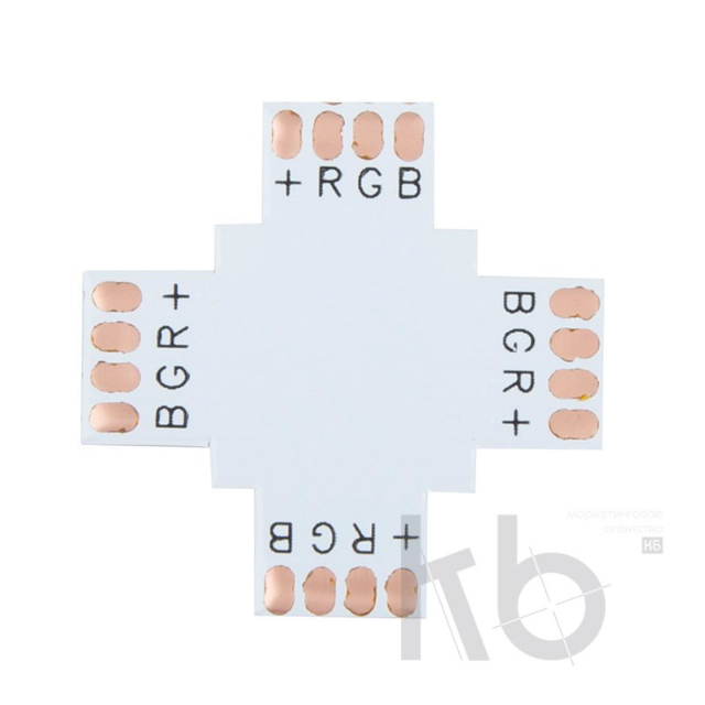 Плата соединительная (X) для RGB светодиодных лент шириной 10 мм LAMPER