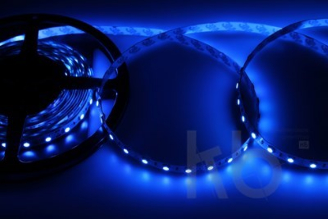 LED лента открытая, 10 мм, IP23, SMD 5050, 60 LED/m, 12 V, цвет свечения синий