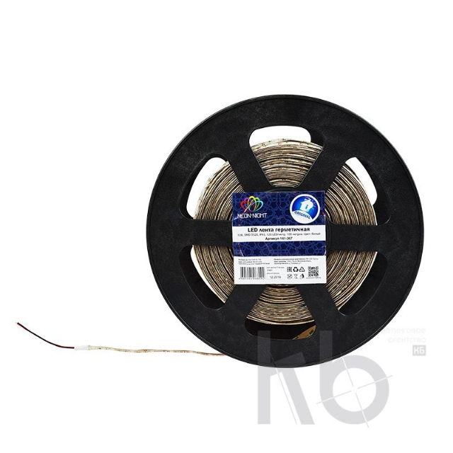 LED лента силикон, 10 мм,  IP65, SMD 2835, 120 LED/m, 12 V, цвет свечения белый, бухта 100 м