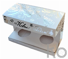 Коробка на 2 шара 80 мм с узорами