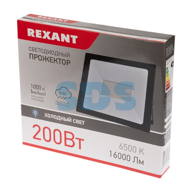 Прожектор светодиодный 200 Вт 200–260В IP65 16000 лм 6500 K холодный свет REXANT